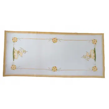 Serwetka wielkanocna 45x95cm biała srebrna outlet